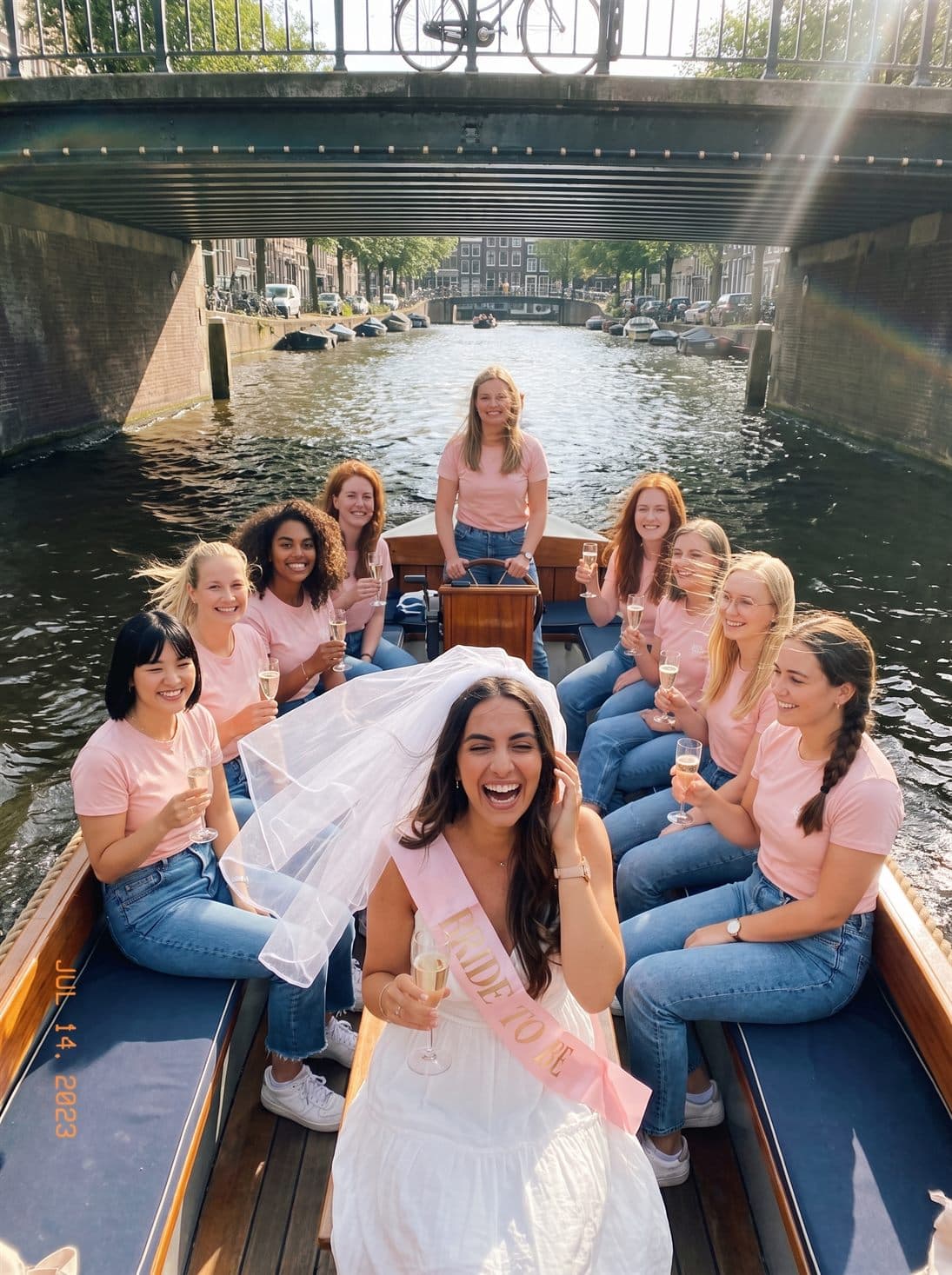 On the boat through the canals