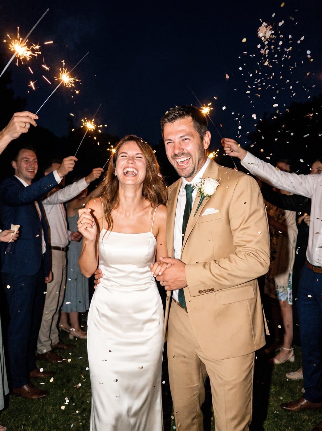 Sparklers at the send-off