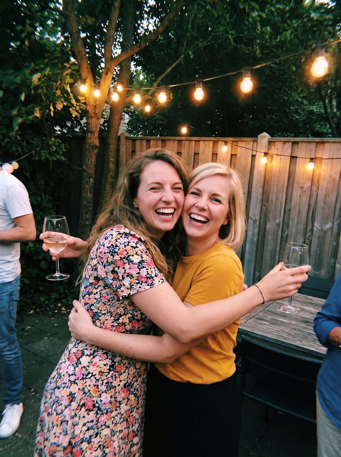 Friends hugging