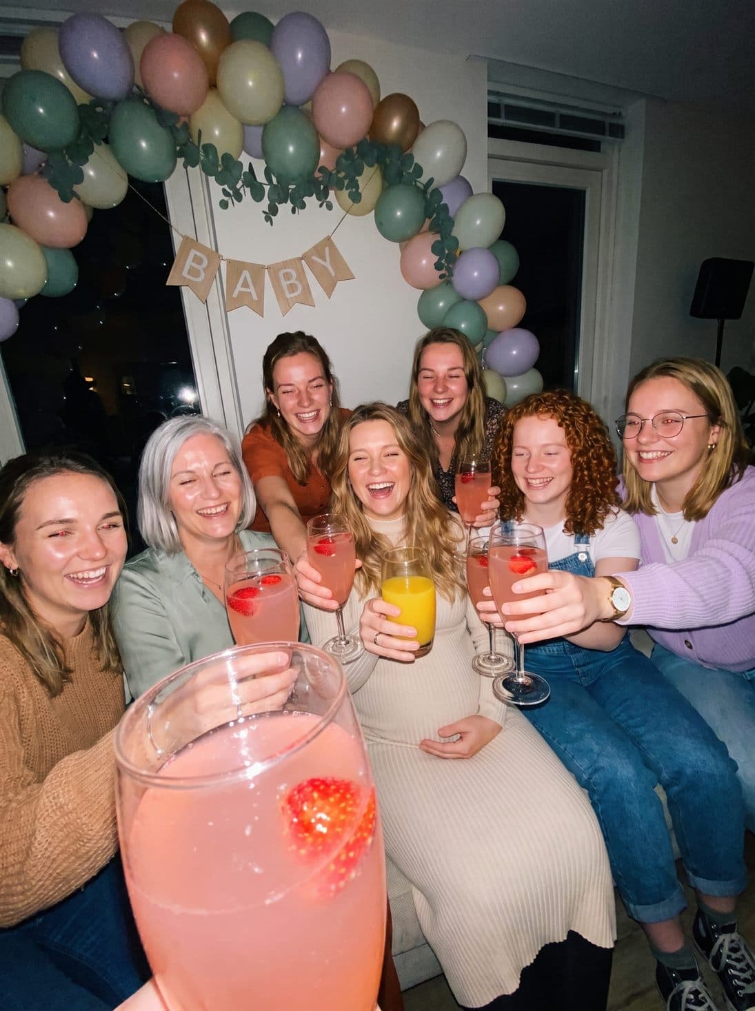 A toast to the baby