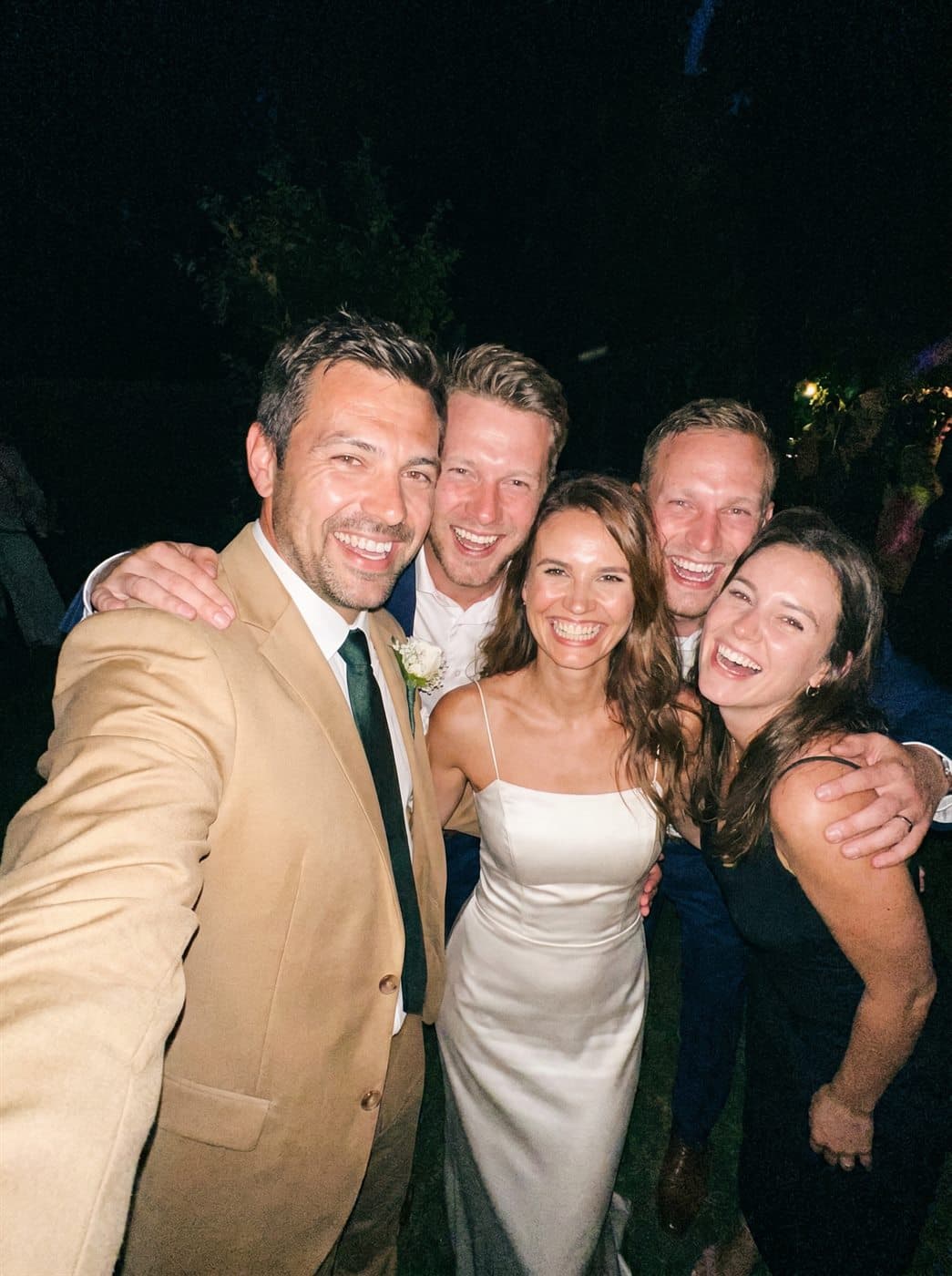 Group selfie at the party